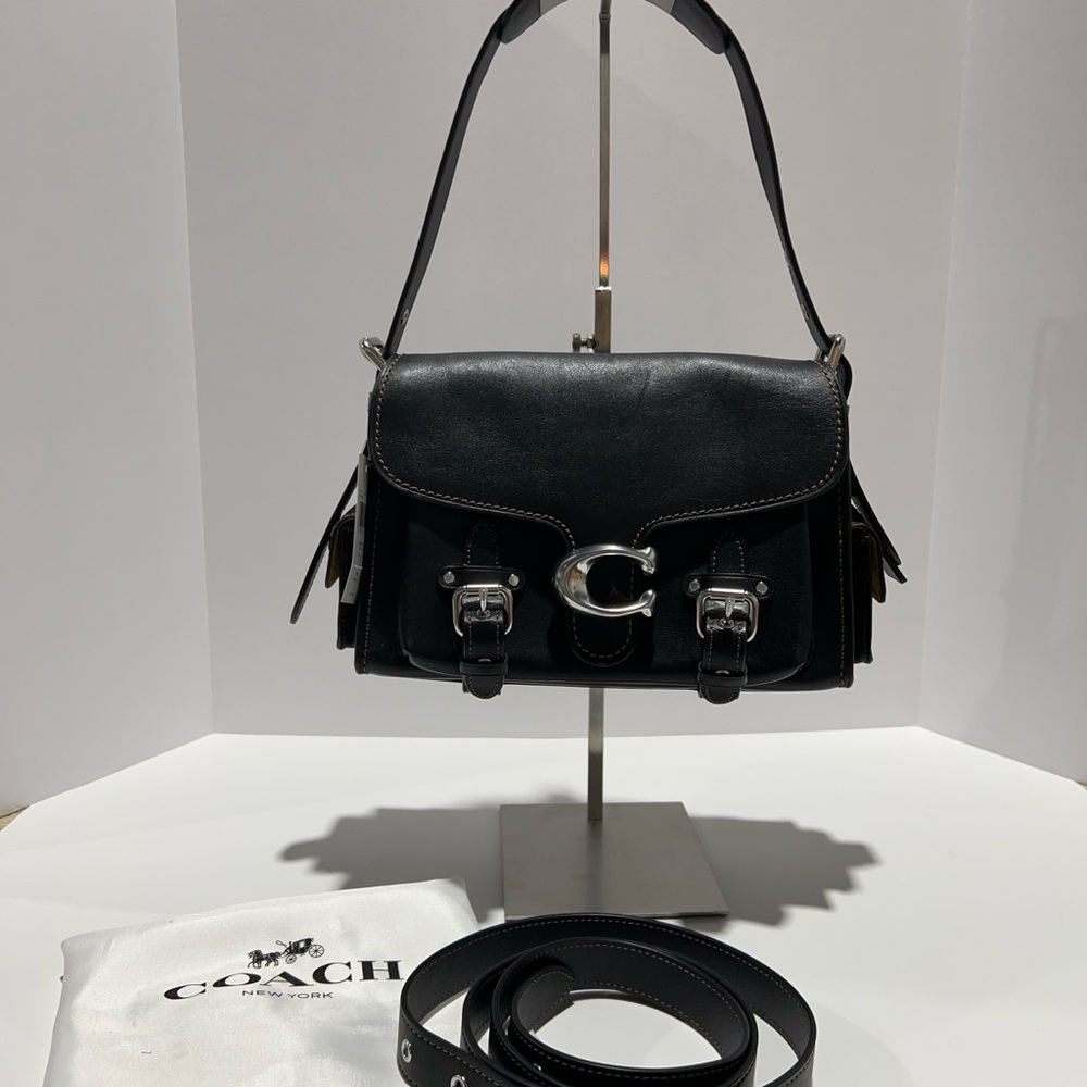 Coach Soft Tabby Black Leather Women's Bag *FIRM*